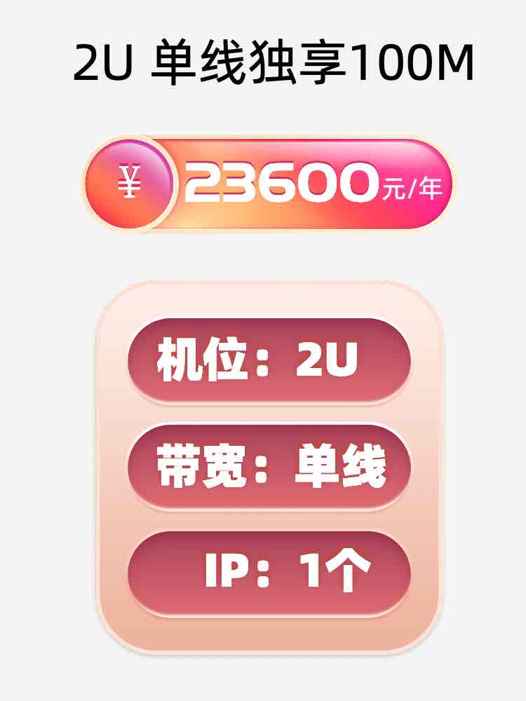 新乡单线100M服务器托管价格